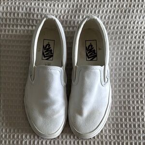 Vans White Slip-On Shoes